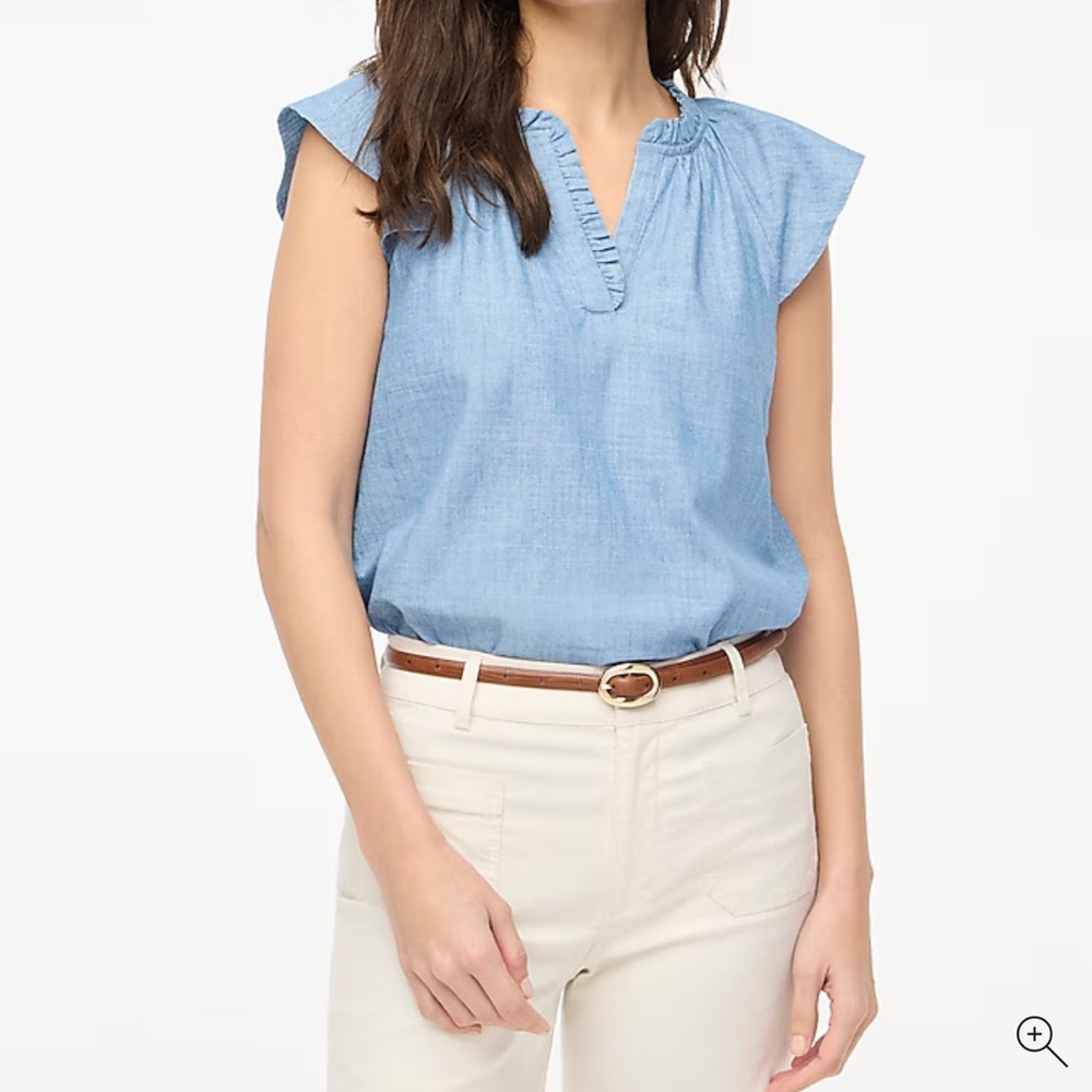NWT J Crew Petite Lizzie high-rise patch-pocket wide-leg pant, size 26P Natural